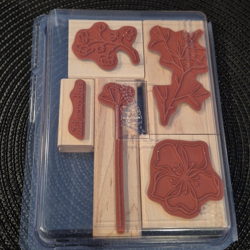 STAMPIN' UP! Retired 2008 'Embrace Life' Stamp Set, Set of 5 Stamps - Picture 5 of 8